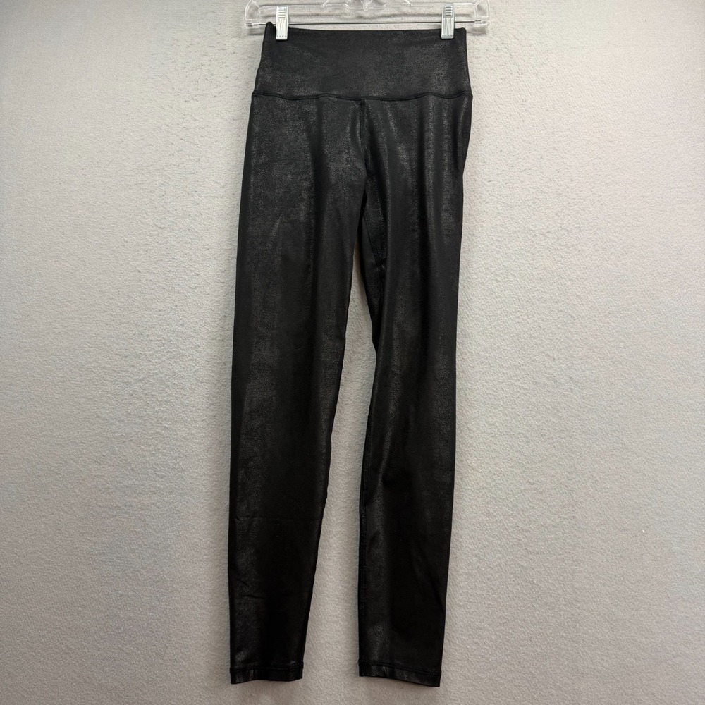 Offline by Aerie Leggings Womens Small Black Shiny Crackle High Rise The Hugger